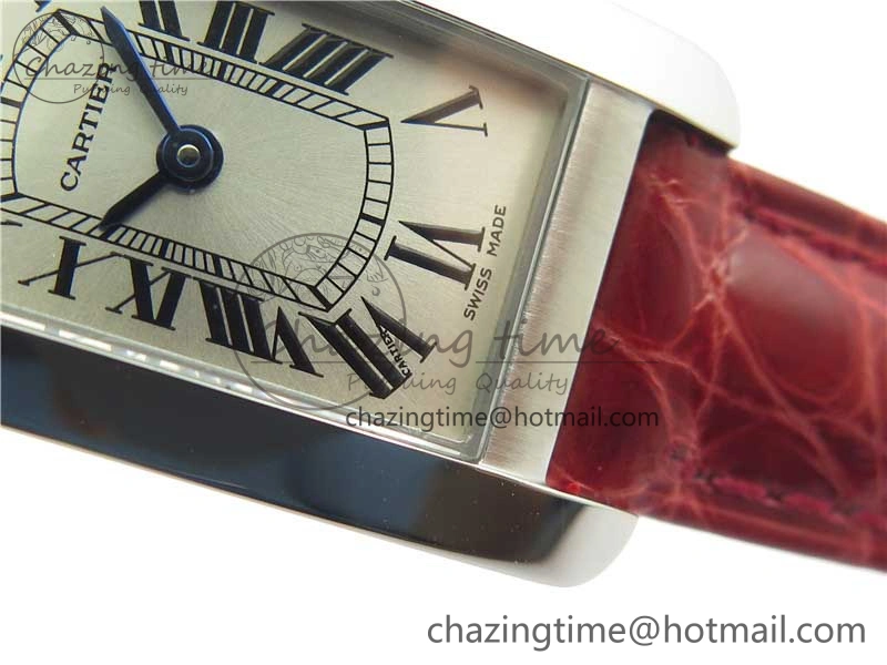 Tank WJTA0029 29mm 8848F SS Silver Dial on Red Croco Strap Ronda Quartz Practical 6075