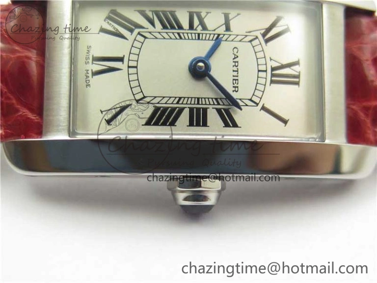 Tank WJTA0029 29mm 8848F SS Silver Dial on Red Croco Strap Ronda Quartz Practical 6075