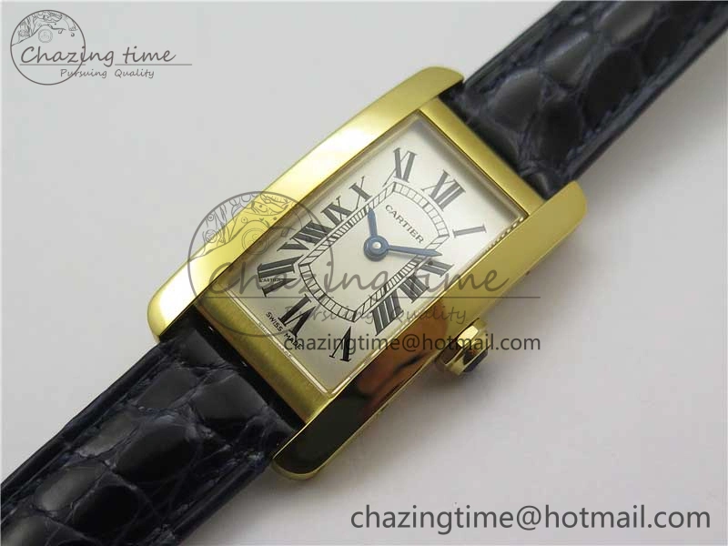 Tank WJTA0029 29mm 8848F YG Silver Dial on Black Croco Strap Ronda Quartz AllSeason 6077