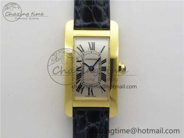 Tank WJTA0029 29mm 8848F YG Silver Dial on Black Croco Strap Ronda Quartz AllSeason 6077