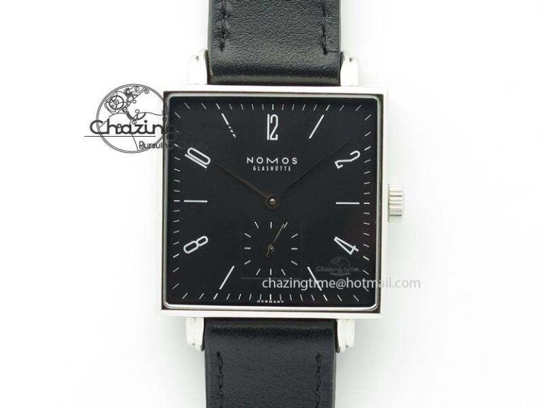 Tetra SS Black Dial On Black Leather Strap A WellDesigned 7638