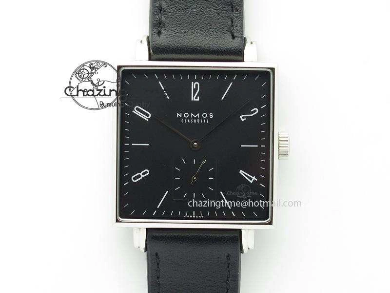 Tetra SS Black Dial On Black Leather Strap A WellDesigned 7638
