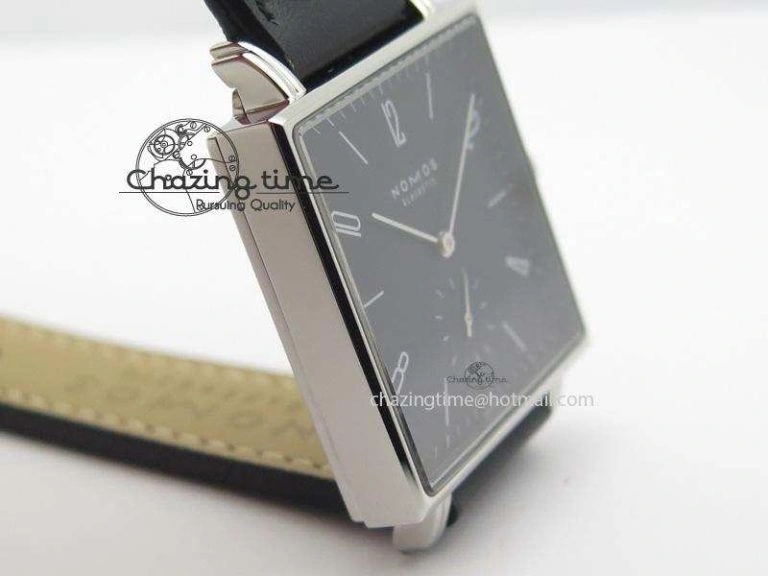Tetra SS Black Dial On Black Leather Strap A WellDesigned 7638