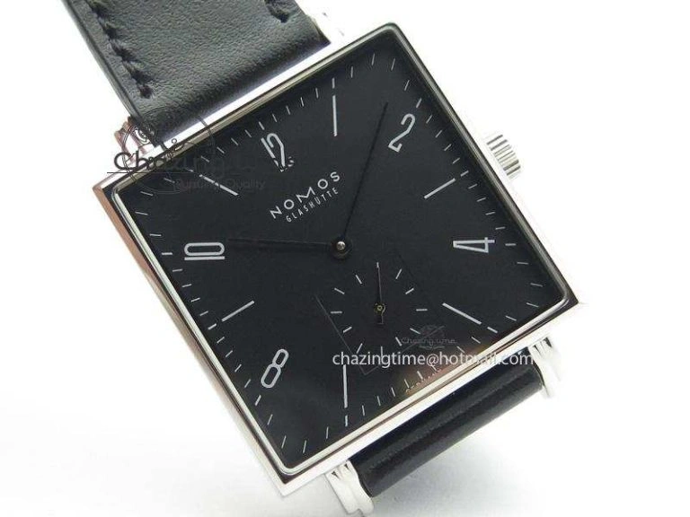 Tetra SS Black Dial On Black Leather Strap A WellDesigned 7638