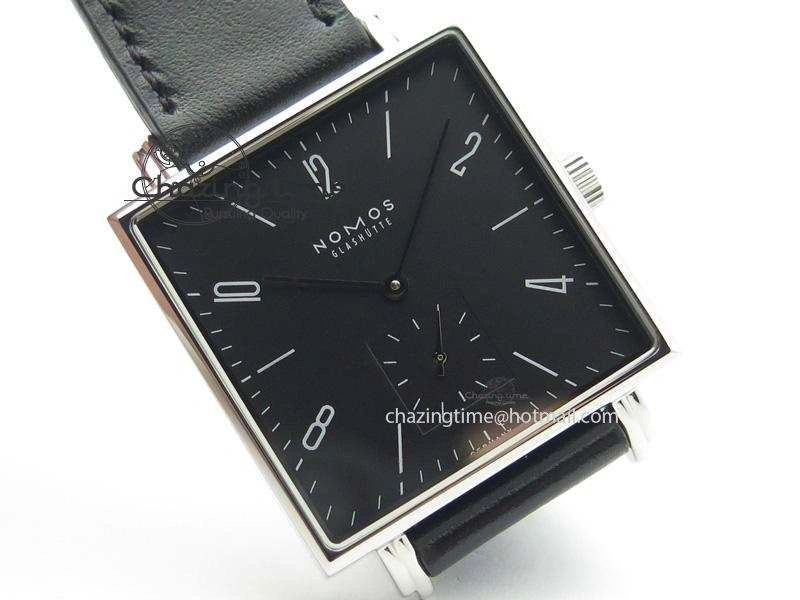 Tetra SS Black Dial On Black Leather Strap A WellDesigned 7638