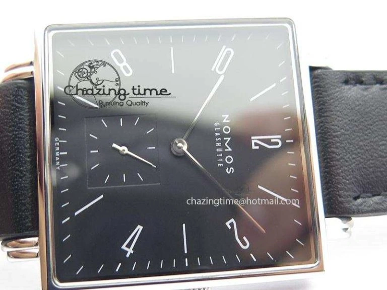 Tetra SS Black Dial On Black Leather Strap A WellDesigned 7638
