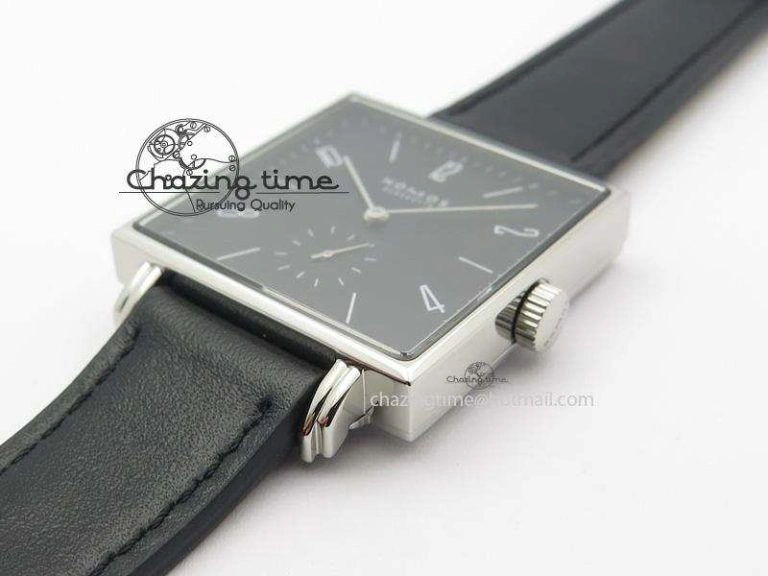 Tetra SS Black Dial On Black Leather Strap A WellDesigned 7638