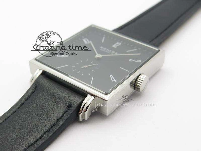 Tetra SS Black Dial On Black Leather Strap A WellDesigned 7638