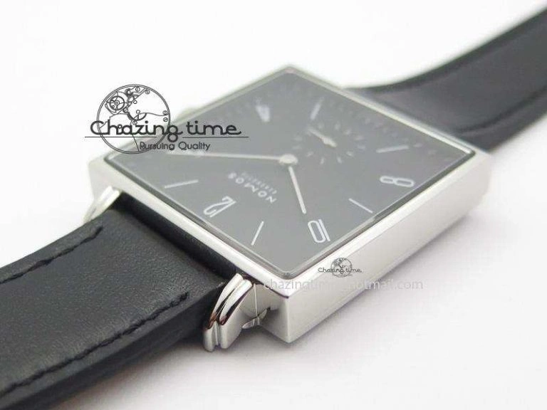 Tetra SS Black Dial On Black Leather Strap A WellDesigned 7638