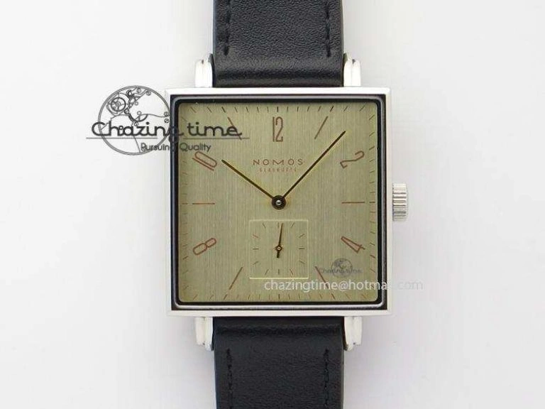 Tetra SS Gold Dial On Black Leather Strap A Snug 7639