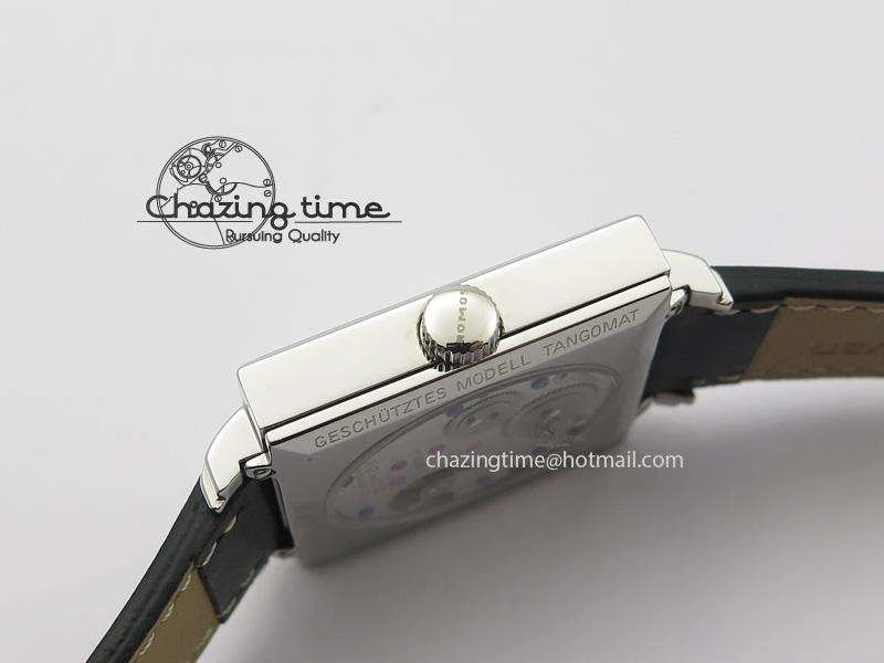 Tetra SS Gold Dial On Black Leather Strap A Snug 7639