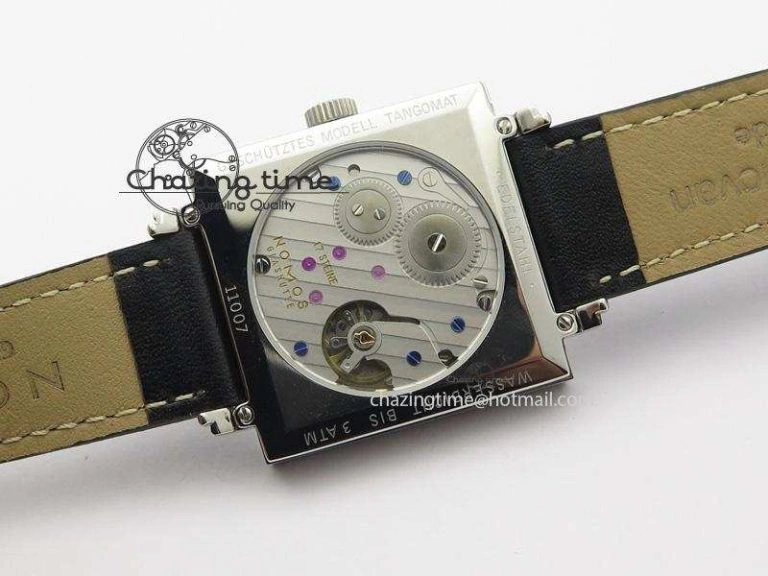Tetra SS Gold Dial On Black Leather Strap A Snug 7639