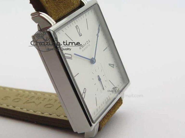 Tetra SS White Dial On Brown Leather Strap A Bold 7642