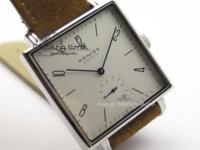 Tetra SS White Dial On Brown Leather Strap A Bold 7642