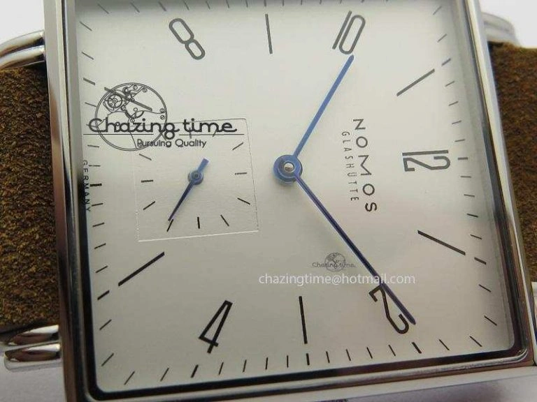 Tetra SS White Dial On Brown Leather Strap A Bold 7642