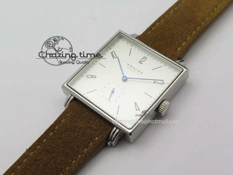 Tetra SS White Dial On Brown Leather Strap A Bold 7642