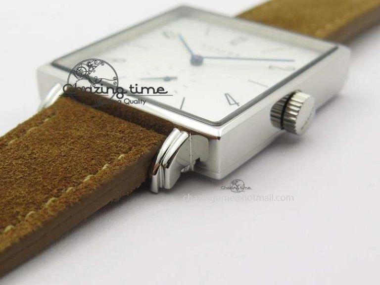 Tetra SS White Dial On Brown Leather Strap A Bold 7642