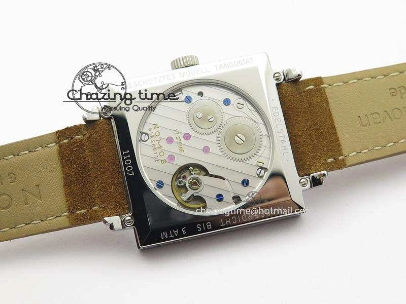 Tetra SS White Dial On Brown Leather Strap A Bold 7642