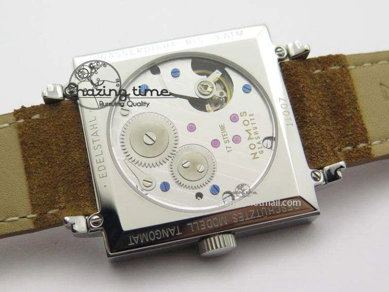 Tetra SS White Dial On Brown Leather Strap A Bold 7642