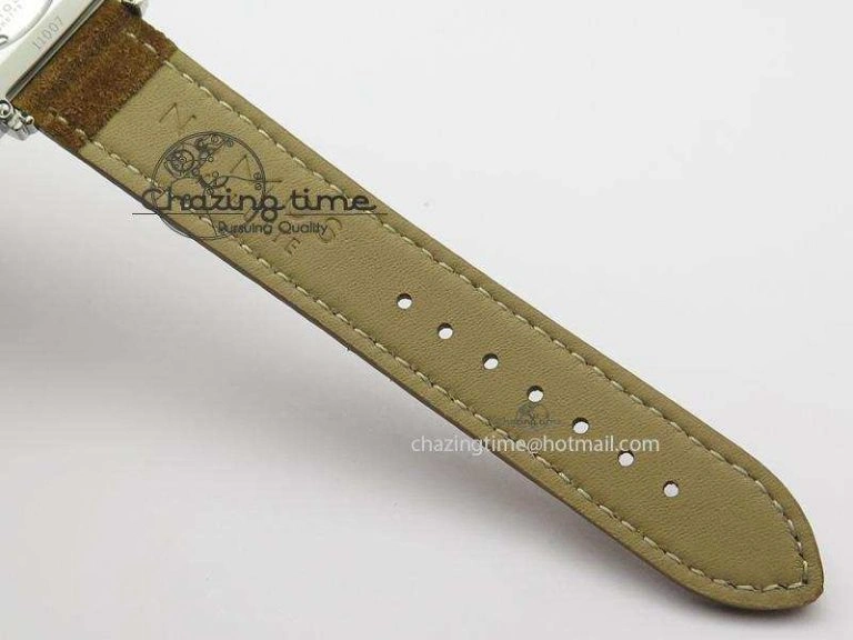 Tetra SS White Dial On Brown Leather Strap A Bold 7642