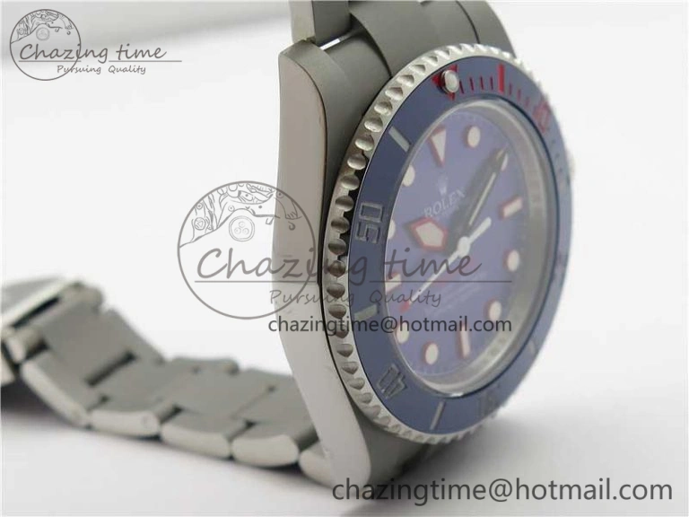 The Rough Matt Carbon Sandblast SS GMF Best Edition Blue Dial on SS Bracelet SA EyeCatching 2972