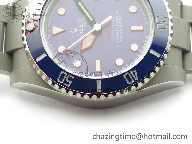 The Rough Matt Carbon Sandblast SS GMF Best Edition Blue Dial on SS Bracelet SA EyeCatching 2972