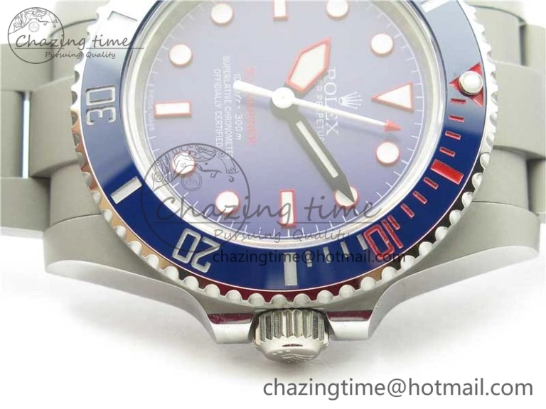 The Rough Matt Carbon Sandblast SS GMF Best Edition Blue Dial on SS Bracelet SA EyeCatching 2972