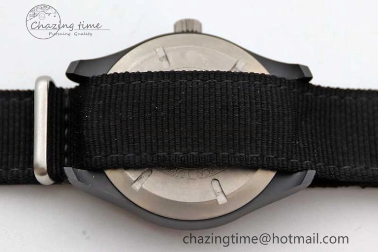 ModernLook Top Gun IW326901 Ceramic M+F 1:1 Best Edition Black Dial on Black Nylon Strap A 4727