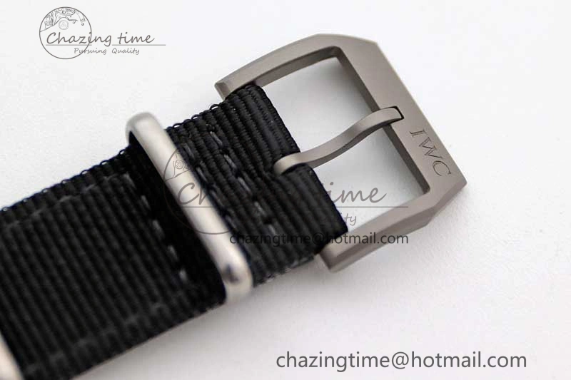 ModernLook Top Gun IW326901 Ceramic M+F 1:1 Best Edition Black Dial on Black Nylon Strap A 4727