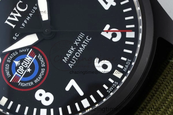Top Gun Pilot Mark XVIII Limited “SFTI” M+F 1:1 Best Edition Black Dial on Green Nylon Strap A Classic 7064