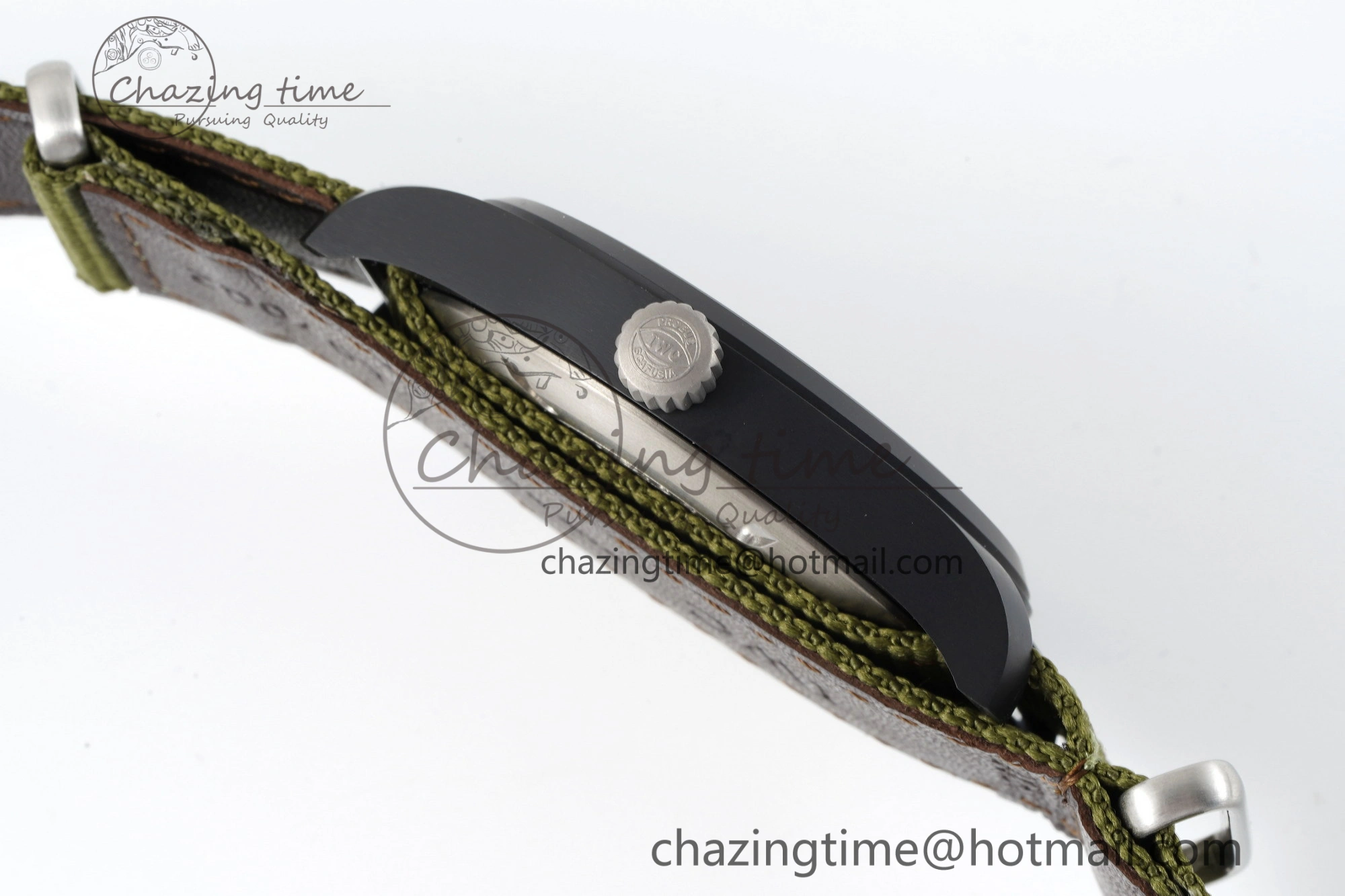 Top Gun Pilot Mark XVIII Limited “SFTI” M+F 1:1 Best Edition Black Dial on Green Nylon Strap A Classic 7064