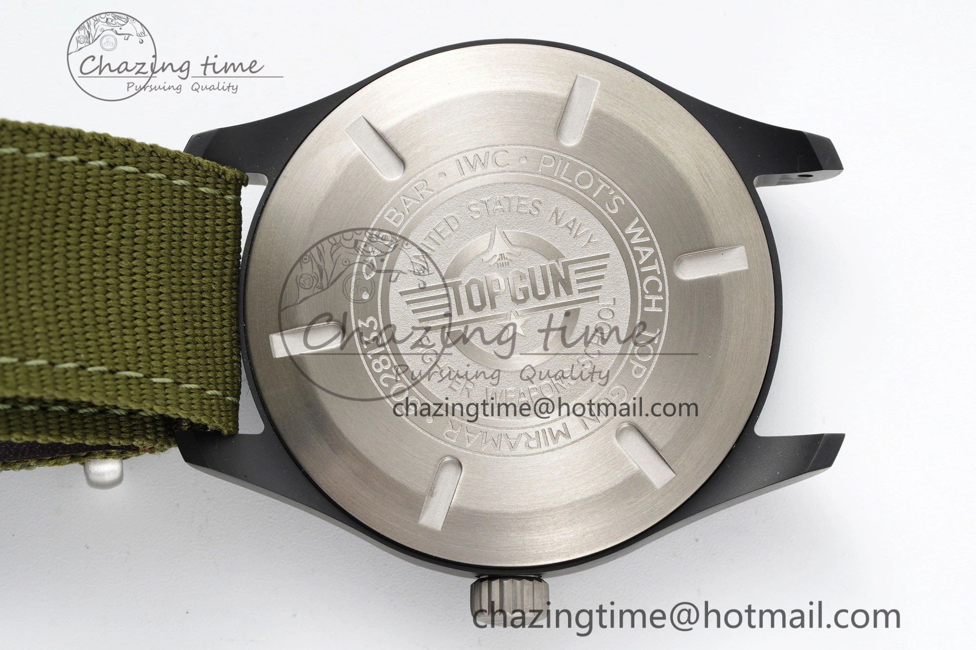 Top Gun Pilot Mark XVIII Limited “SFTI” M+F 1:1 Best Edition Black Dial on Green Nylon Strap A Classic 7064