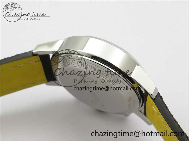 Top Time Chrono SS GF 1:1 Best Edition White Dial on Brown Leather Strap A MultiPurpose 5558