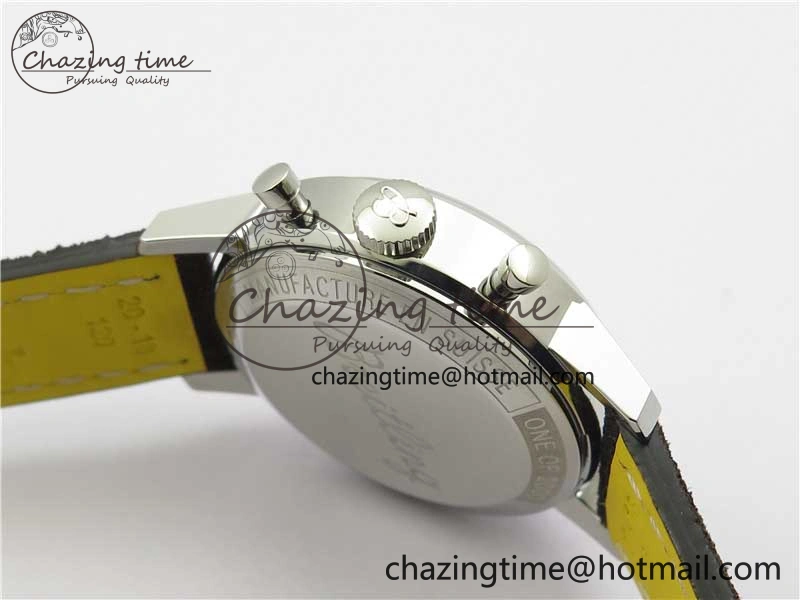 Top Time Chrono SS GF 1:1 Best Edition White Dial on Brown Leather Strap A MultiPurpose 5558