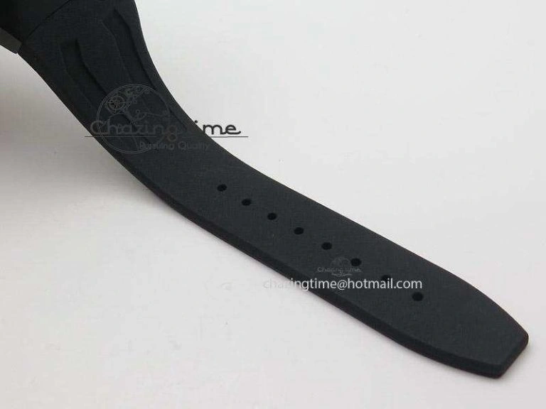 Tourbillon Concept GMT PVD Black Dial On Black Rubber Strap Japan Quartz Seasonal 5103