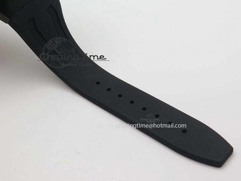Tourbillon Concept GMT PVD Black Dial On Black Rubber Strap Japan Quartz Seasonal 5103