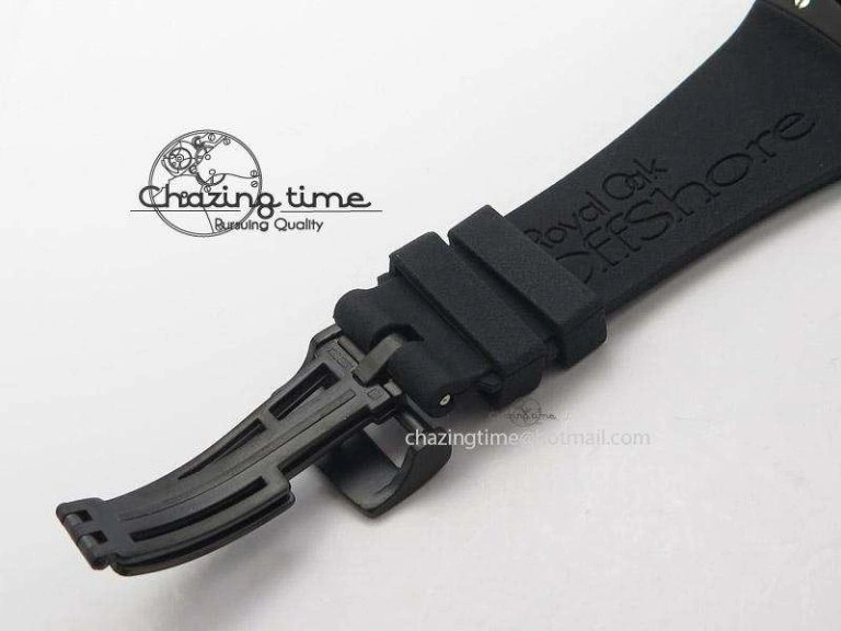 Tourbillon Concept GMT PVD Black Dial On Black Rubber Strap Japan Quartz Seasonal 5103