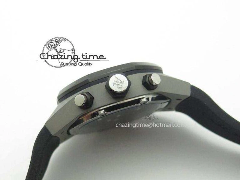 ZeroBulk Tourbillon Concept GMT SS Black Blue Dial On Black Rubber Strap Japan Quartz 5100