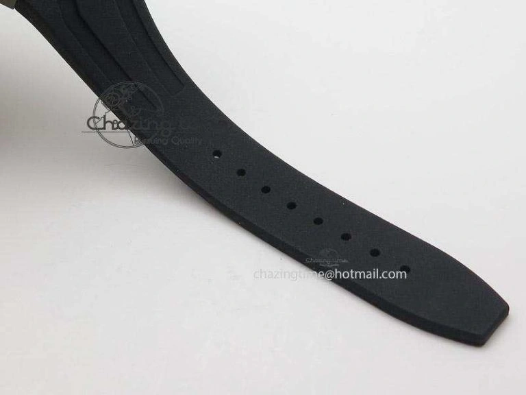 ZeroBulk Tourbillon Concept GMT SS Black Blue Dial On Black Rubber Strap Japan Quartz 5100