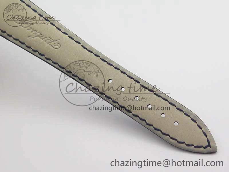 SmartChoice Tradition 7057BB 11 9W6 SS Real PR SF 1:1 Best Edition Skeleton Dial On Blue Leather Strap A 5365