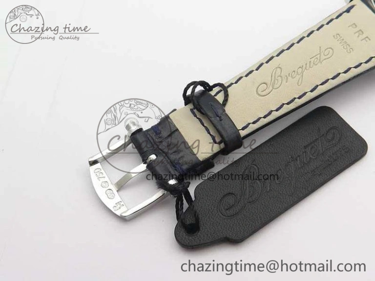 SmartChoice Tradition 7057BB 11 9W6 SS Real PR SF 1:1 Best Edition Skeleton Dial On Blue Leather Strap A 5365