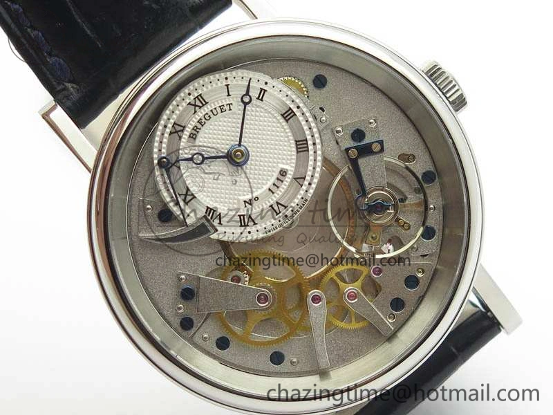 SmartChoice Tradition 7057BB 11 9W6 SS Real PR SF 1:1 Best Edition Skeleton Dial On Blue Leather Strap A 5365