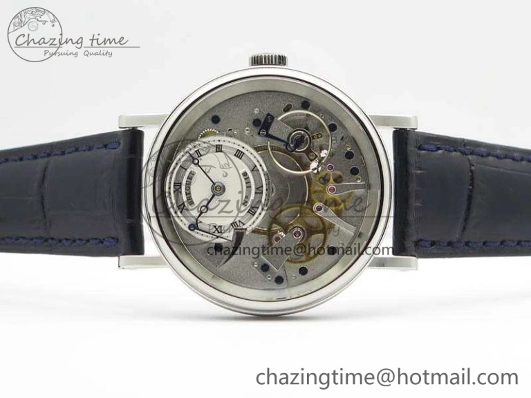 SmartChoice Tradition 7057BB 11 9W6 SS Real PR SF 1:1 Best Edition Skeleton Dial On Blue Leather Strap A 5365
