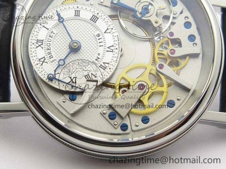 SmartChoice Tradition 7057BB 11 9W6 SS Real PR SF 1:1 Best Edition Skeleton Dial On Blue Leather Strap A 5365