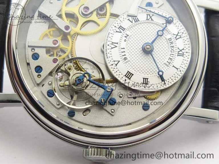 SmartChoice Tradition 7057BB 11 9W6 SS Real PR SF 1:1 Best Edition Skeleton Dial On Blue Leather Strap A 5365