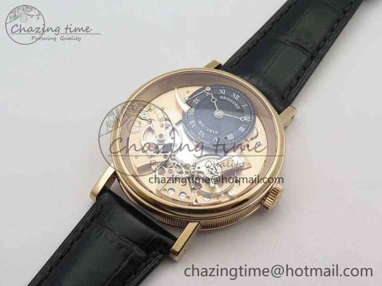 Tradition 7057BR R9 9W6 RG Real PR SF 1:1 Best Edition RG Skeleton Dial On Leather Strap A Colorful 5366