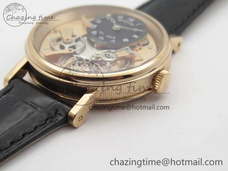 Tradition 7057BR R9 9W6 RG Real PR SF 1:1 Best Edition RG Skeleton Dial On Leather Strap A Colorful 5366