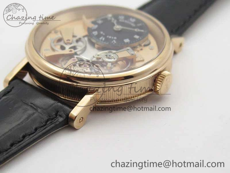 Tradition 7057BR R9 9W6 RG Real PR SF 1:1 Best Edition RG Skeleton Dial On Leather Strap A Colorful 5366