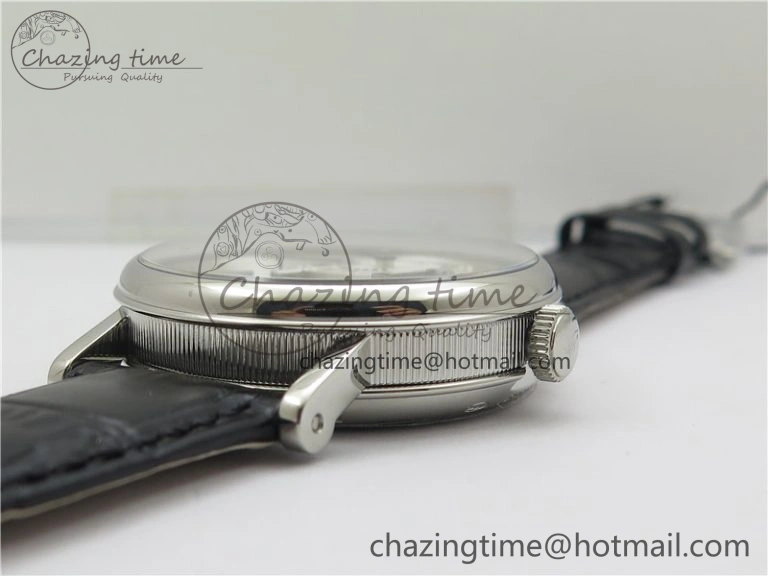 Tradition 7097BB G1 9WU SS Real PR SF 1:1 Best Edition Silver Skeleton Dial on Black Leather Strap A Upgraded 5326