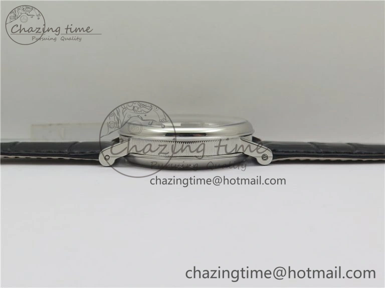 Tradition 7097BB G1 9WU SS Real PR SF 1:1 Best Edition Silver Skeleton Dial on Black Leather Strap A Upgraded 5326